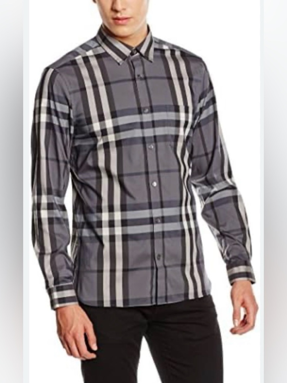 BURBERRY men’s Shirt nelson, Colorblock Check